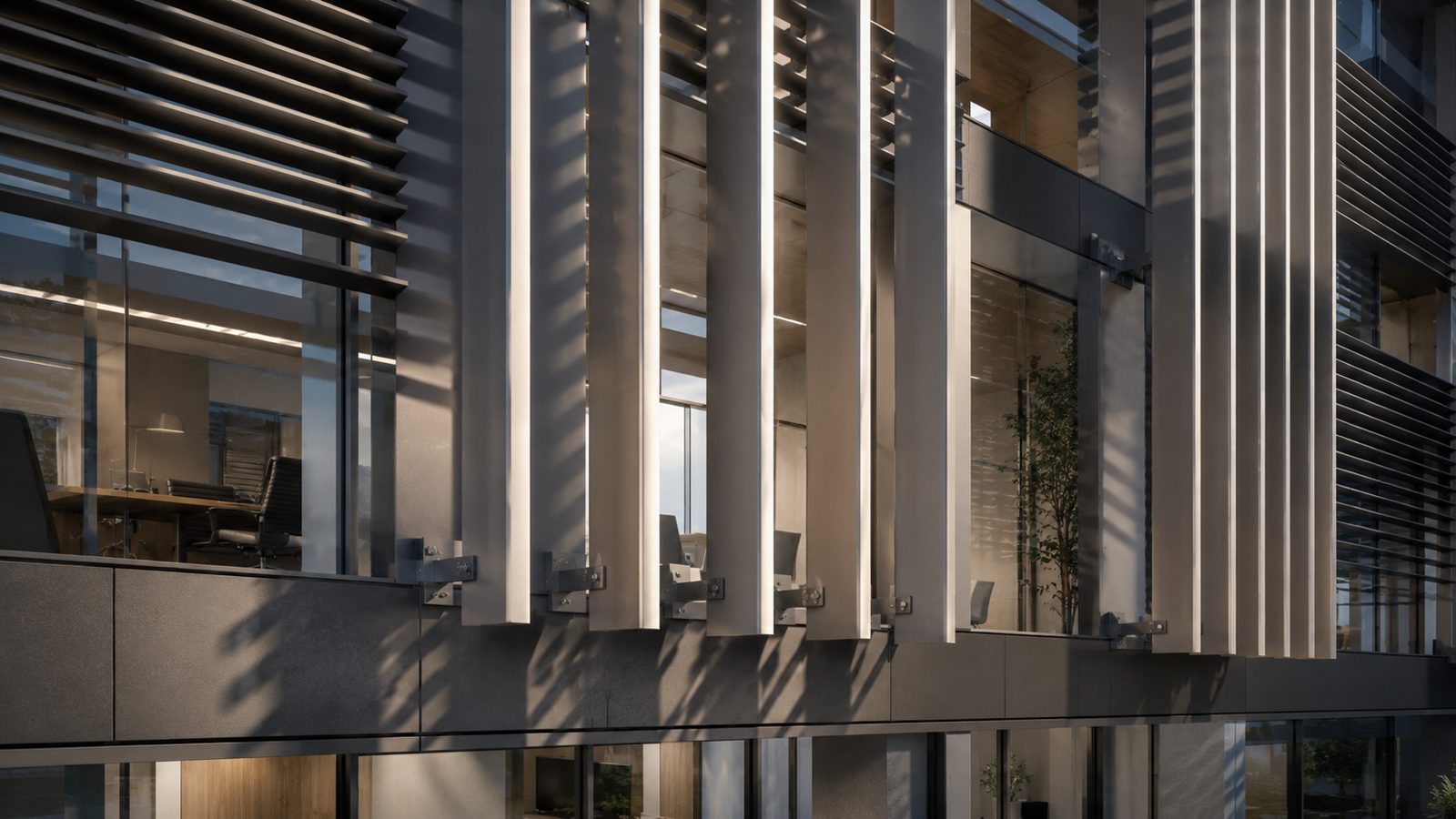 Güneş Kırıcı, Louvers & Cephe Aksesuarları — Dekoral cephe sistemi
